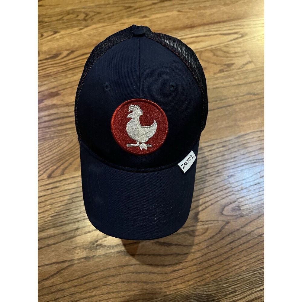 Zaxby's Strapback Cap Hat Logo‎ Crew Uniform Employee Blue Embroidered Chicken